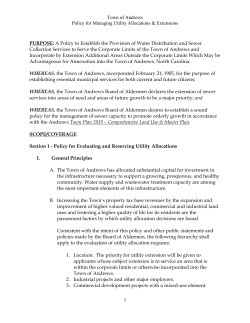 Andrews Utility Allocation and Extention Policy