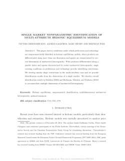 Single Market Nonparametric Identification of Multi