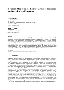 A formal model for the representation of processes having