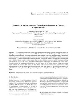 Dynamics of the Instantaneous Firing Rate in Response to Changes