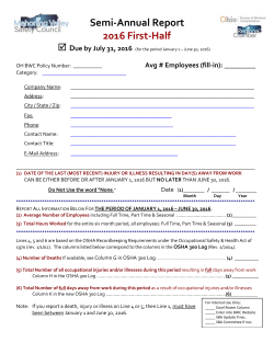 Taken from OSHA 300 Log (Rev. 01/2004)