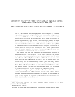some new asymptotic theory for least squares series: pointwise and