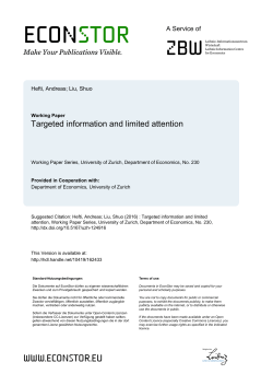 Targeted information and limited attention