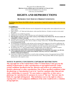 rights and reproductions - The Pullman State Historic Site