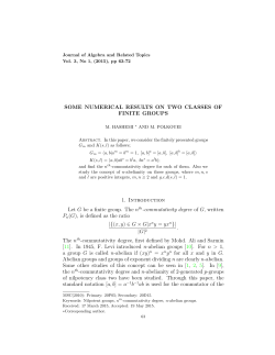 SOME NUMERICAL RESULTS ON TWO CLASSES OF FINITE