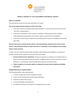 Docent Job Description - California Historical Society