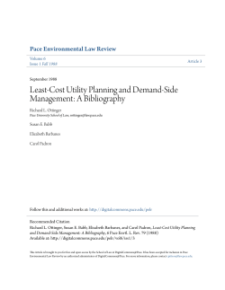 Least-Cost Utility Planning and Demand