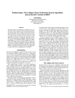 The Collapse Macro in Best-first Search Algorithms and an Iterative