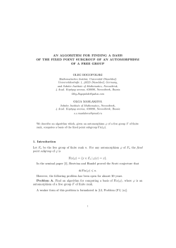 an algorithm for finding a basis of the fixed point subgroup of an