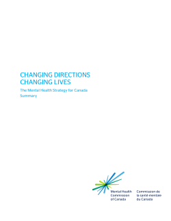 changing directions changing lives - The Mental Health Strategy for