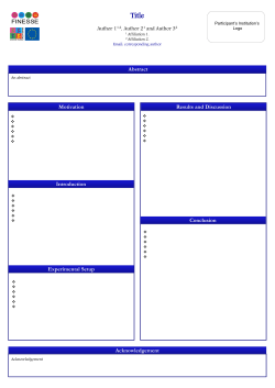 Abstract Acknowledgement Conclusion Motivation - ITN