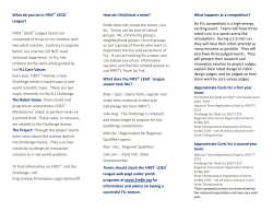 First Lego League Info - Harrisburg Horizon Elementary