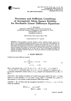 Necessary and Sufficient Conditions of Asymptotic Mean Square