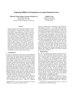 Exploring Millions of Footprints in Location Sharing Services