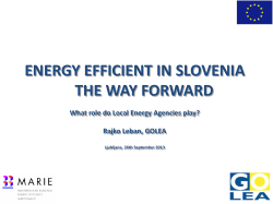 energy efficient in slovenia the way forward