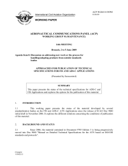 approaches for publication of technical specifications for fis