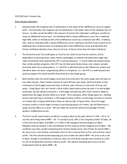 ECN 338 Exam I Answer Key Short Answer Questions 1