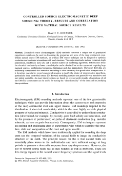 Controlled source electromagnetic deep sounding: Theory, results