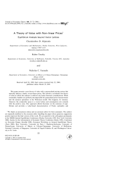 A Theory of Value with Non