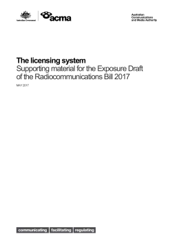 Appendix A&mdash;Sample licences - Department of Communications and