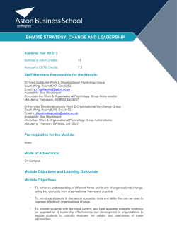 bhm355 strategy, change and leadership