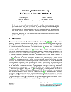 Towards Quantum Field Theory in Categorical Quantum