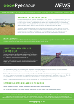 standing grass or lucerne required same team - new