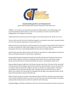 Coastal Carolina gets first- ever Postseason win