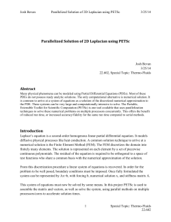 Parallelized Solution of 2D Laplacian using PETSc
