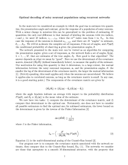 Optimal decoding of noisy neuronal populations using recurrent