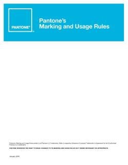 The following are rules (&ldquo;Rules&rdquo;) for the use of Pantone, Inc