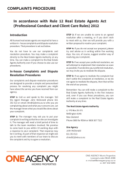 In accordance with Rule 12 Real Estate Agents Act (Professional