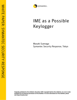 IME as a Possible Keylogger