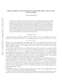 Free Subshifts with Invariant Measures