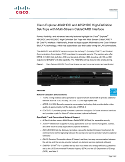Cisco Explorer 4642HDC and 4652HDC High-Definition Set