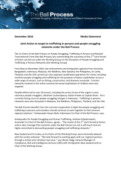 December 2016 Media Statement Joint Action to