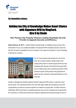 Holiday Inn City of Knowledge Makes Smart Choice with Signature