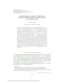 ORDER-WEAKLY COMPACT OPERATORS FROM VECTOR