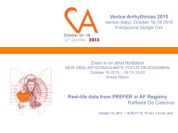 Real-life data from PREFER in AF Registry Raffaele De Caterina