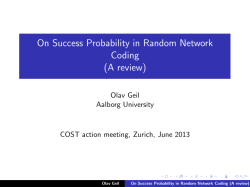 On Success Probability in Random Network Coding (A review)