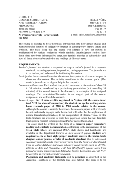 AN 261gs: GENDER STUDIES I: SOCIETY S&Eacute;LLEI N&Oacute;RA