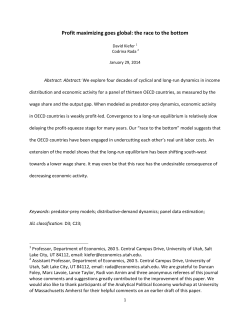 Profit maximizing goes global: the race to the bottom