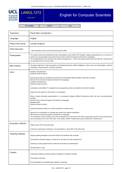 English for Computer Scientists