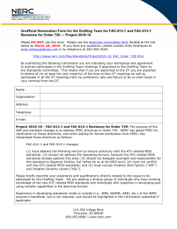 Subject Matter Expert Self-nomination Form for Standard