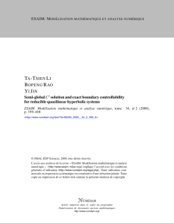 Semi-global C1 solution and exact boundary