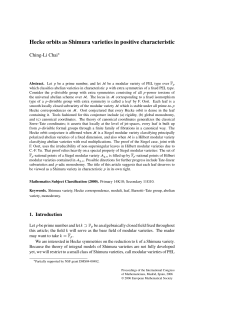 Hecke orbits as Shimura varieties in positive