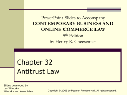 Chapter 032 - Antitrust Law