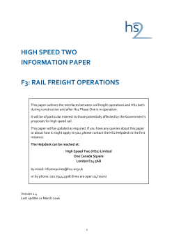 high speed two information paper f3: rail freight operations