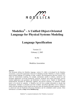 Modelica Specification, version 2.2
