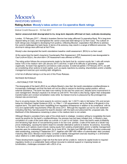 Rating Action: Moody`s takes action on Co